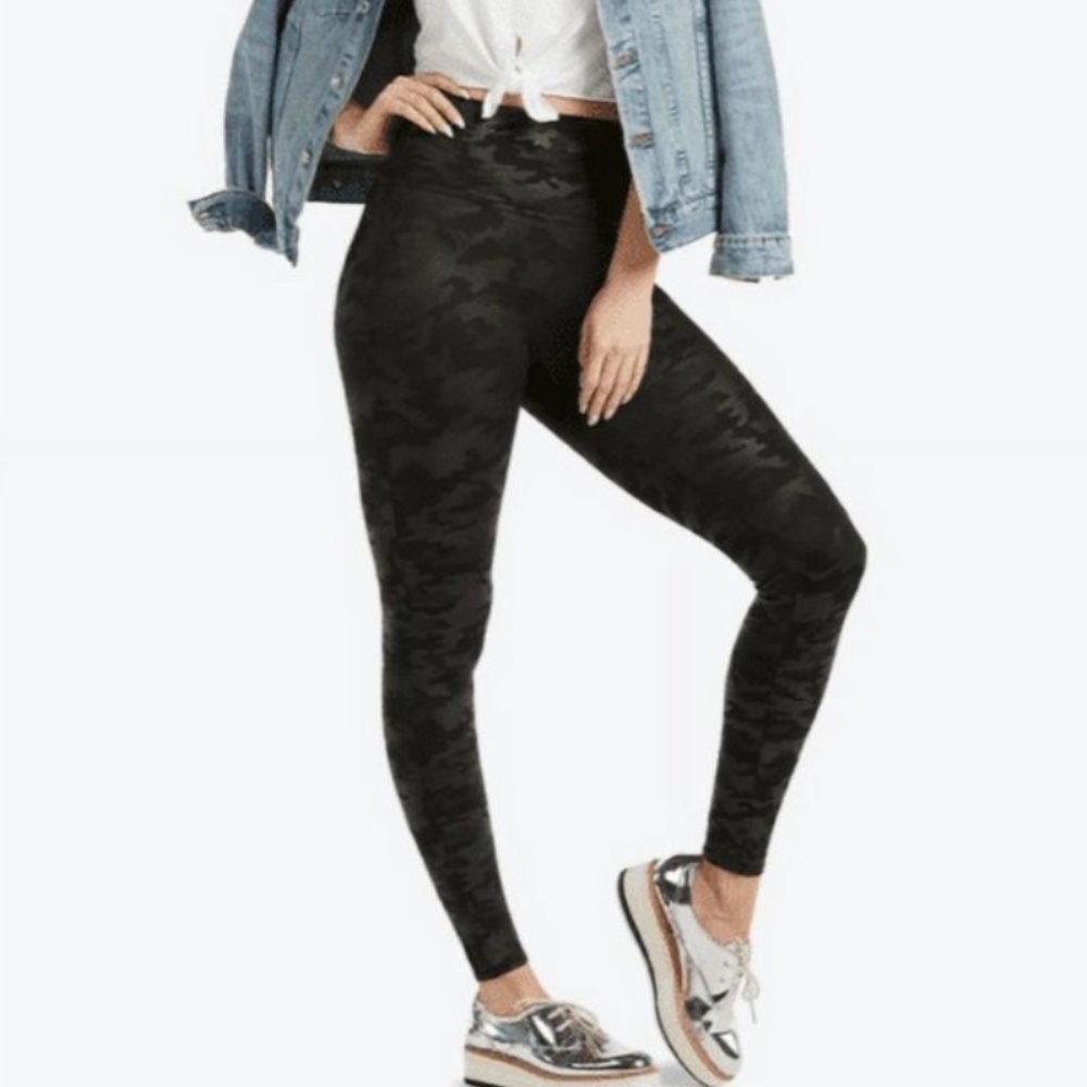 Spanx Faux Leather Camo legging